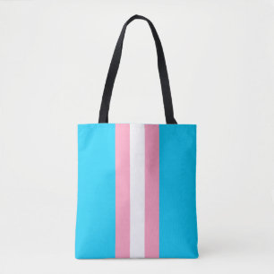 Transgender Pride Flag Editable Text Tote Bag