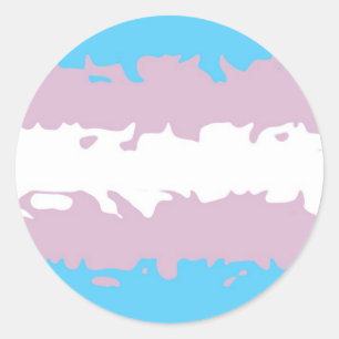 Transgender Pride Flag (Fuzzy) Classic Round Sticker