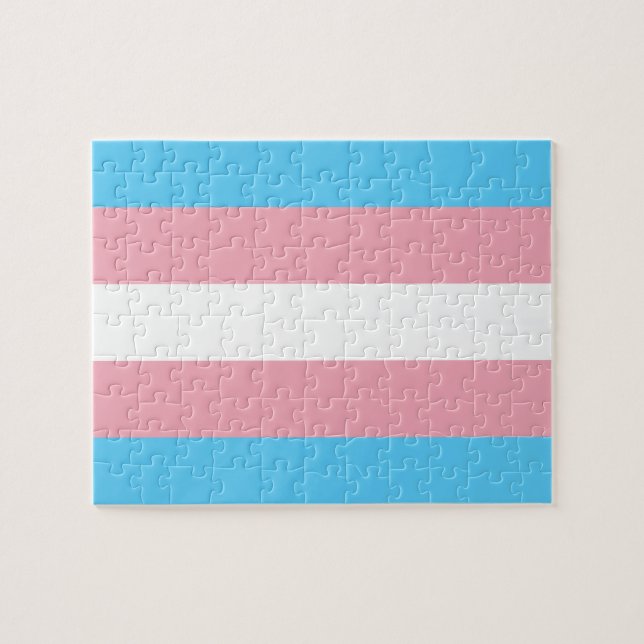 Transgender Pride Flag Jigsaw Puzzle (Horizontal)