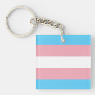 Transgender Pride Flag Key Ring