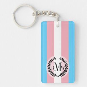 Transgender Pride Flag Key Ring