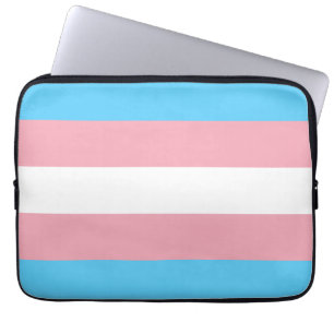 Transgender Pride Flag Laptop Sleeve