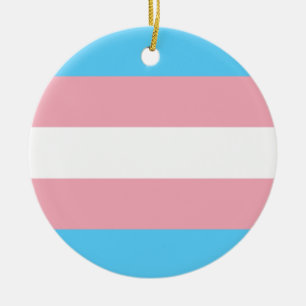 Transgender Pride Flag - LGBT Rainbow Ceramic Ornament