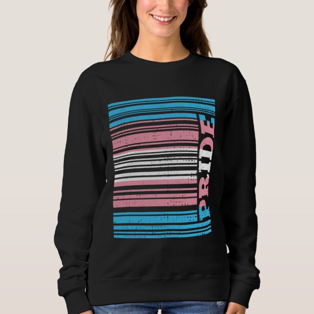 Transgender Pride Flag LGBT Trans Gay Les Bi Trans Sweatshirt (Front)
