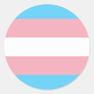 Transgender Pride Flag - LGBT Trans Rainbow Classic Round Sticker