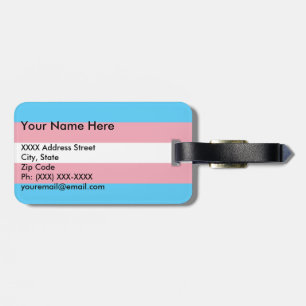 Transgender Pride Flag Luggage Tag