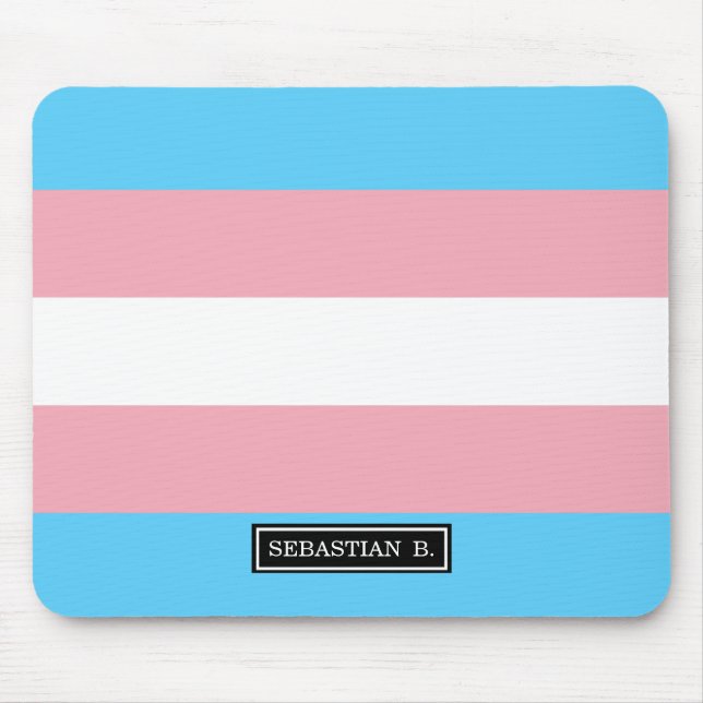 Transgender Pride Flag Mouse Pad (Front)