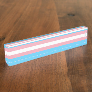 Transgender Pride Flag Nameplate