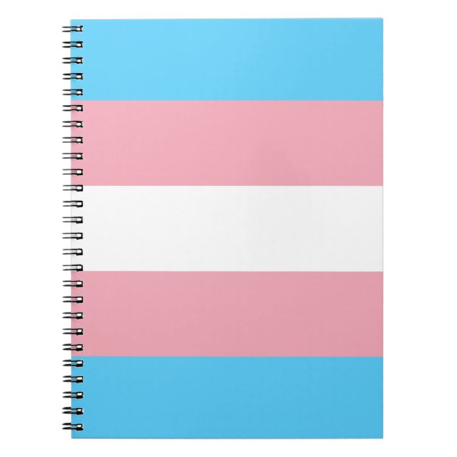 Transgender Pride Flag Notebook (Front)