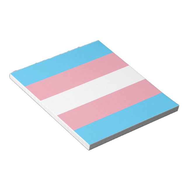 Transgender Pride Flag Notepad (Angled)