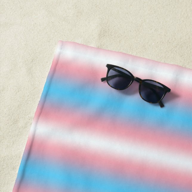 Transgender Pride Flag Pattern Design  Beach Towel (In Situ)