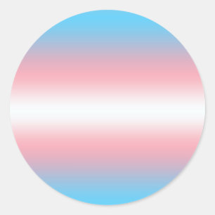 Transgender Pride Flag Pattern Design  Classic Round Sticker