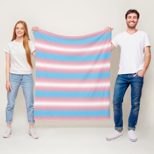 Transgender Pride Flag Pattern Design  Fleece Blanket