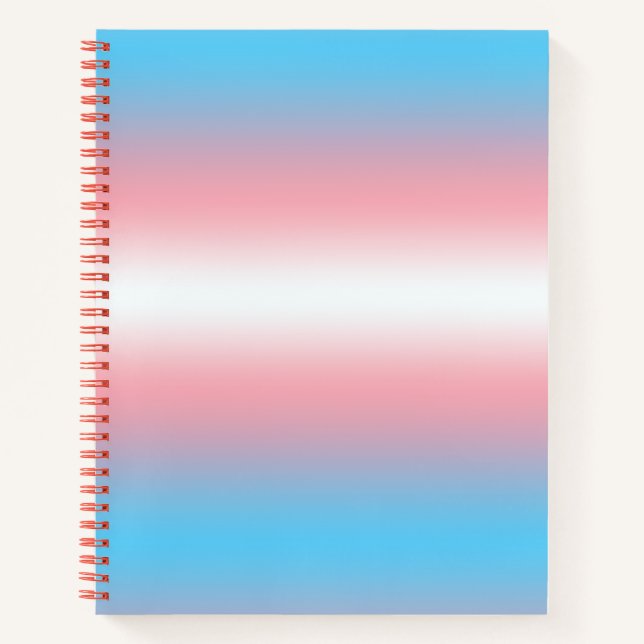 Transgender Pride Flag Pattern Design  Notebook (Front)