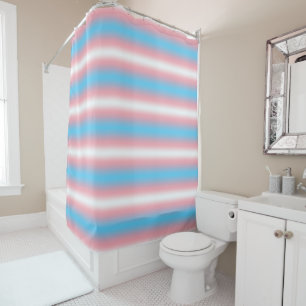 Transgender Pride Flag Pattern Design  Shower Curtain