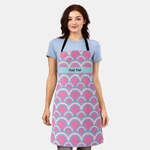 Transgender pride flag pattern with a custom text apron