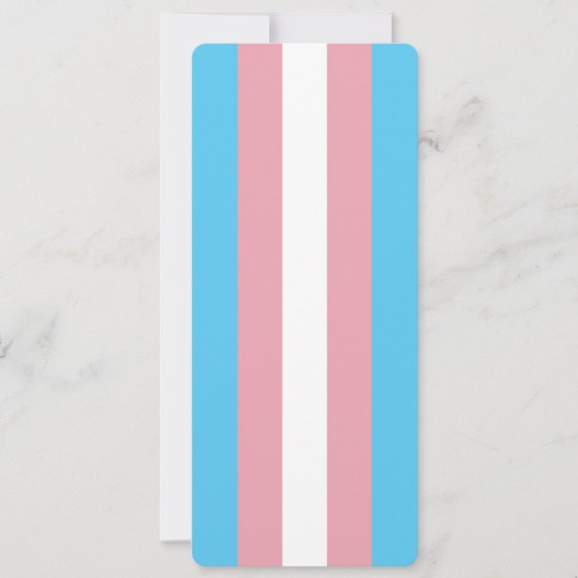 Transgender Pride Flag Pink Blue Bookmark (Front)