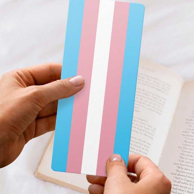 Transgender Pride Flag Pink Blue Bookmark (Transgender Pride Flag Pink Blue Bookmark)