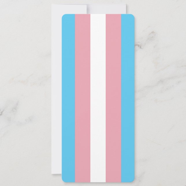 Transgender Pride Flag Pink Blue Notes Bookmark (Front)
