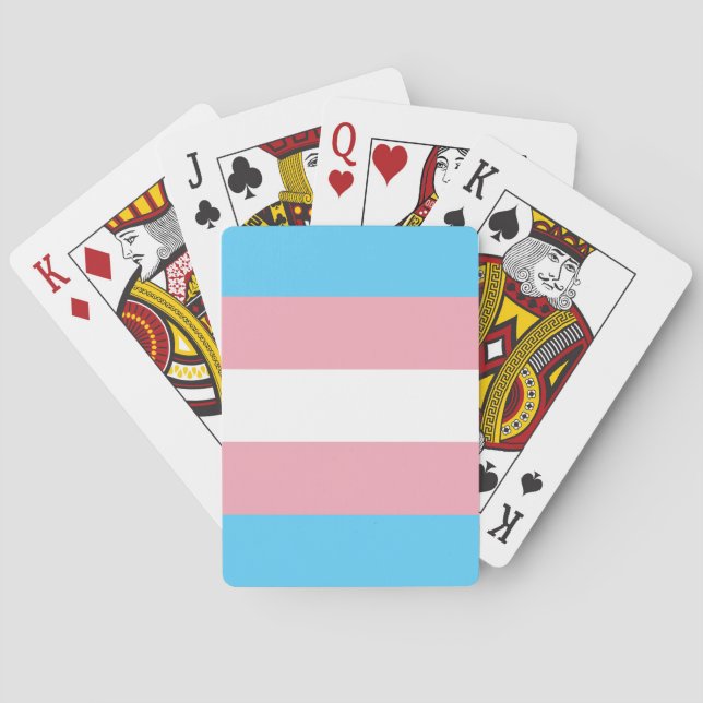 Transgender Pride Flag Playing Cards (Back)