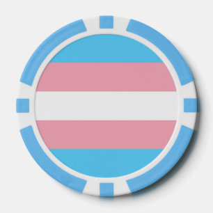 Transgender Pride Flag Poker Chips
