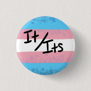 Transgender pride flag pronouns pin it/its