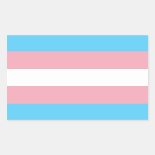 Transgender Pride Flag Rectangular Sticker (Front)