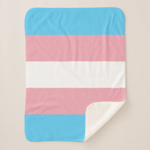 Transgender Pride Flag Sherpa Blanket
