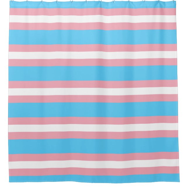 Transgender pride flag Shower Curtains (Front)