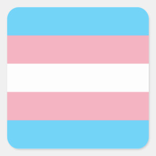 Transgender Pride Flag Square Sticker