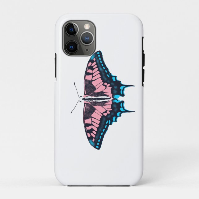 Transgender Pride Flag Swallowtail Butterfly Case-Mate iPhone Case (Back)
