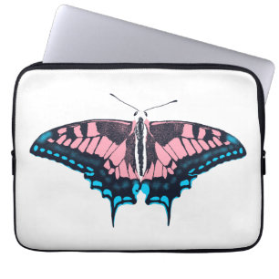 Transgender Pride Flag Swallowtail Butterfly Laptop Sleeve