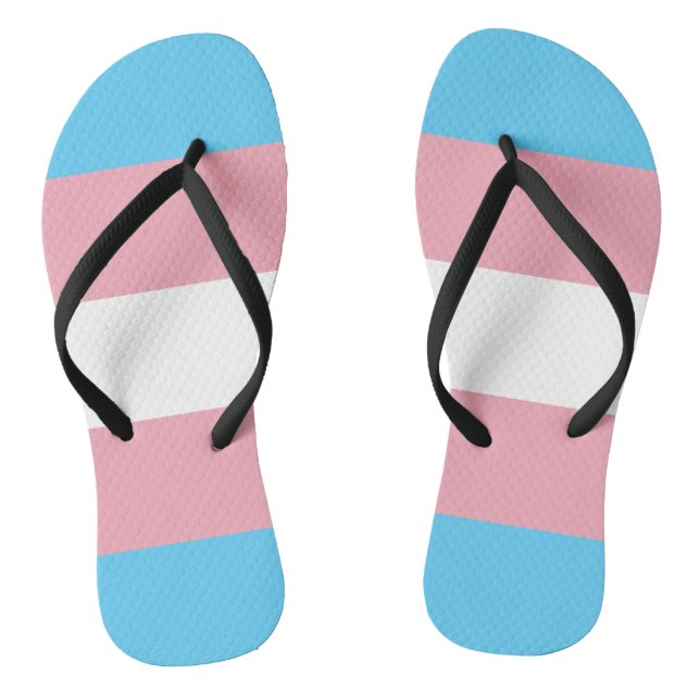Transgender Pride Flag Thongs (Footbed)