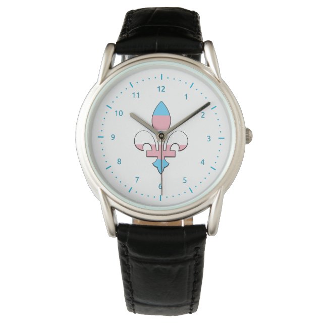 Transgender pride fleur-de-lis  Watch (Front)