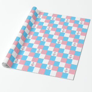 Transgender pride fleur-de-lis Wrapping Paper