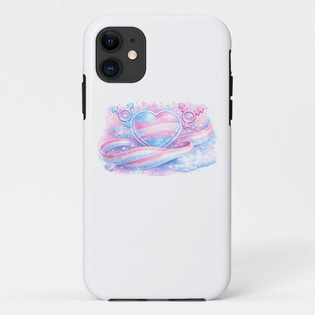 Transgender Pride Heart Galaxy  Case-Mate iPhone Case (Back)