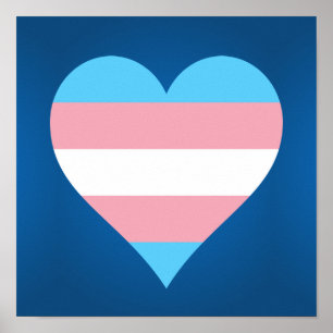 Transgender pride heart poster