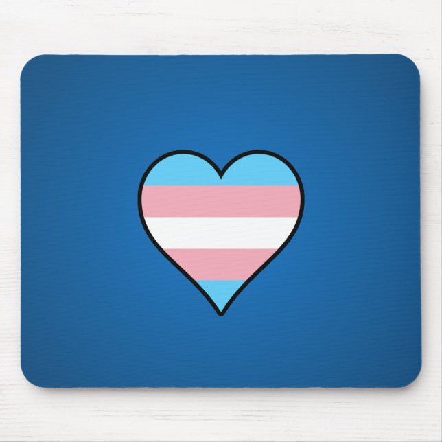 Transgender pride hearts mouse pad (Front)