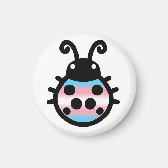 Transgender Pride Ladybug Magnet (Front)