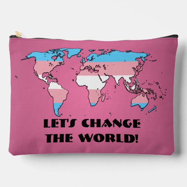 Transgender Pride Map of The World  Accessory Pouch (Front)