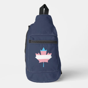 Transgender pride maple leaf T-Shirt Sling Bag
