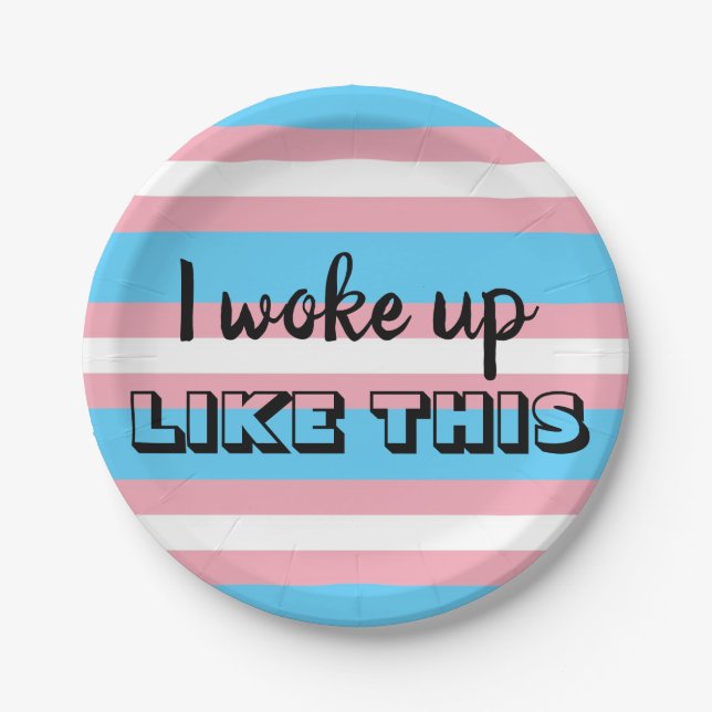 Transgender Pride Party Paper Plate (Front)