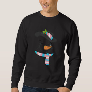Transgender Pride Snowman LGBTQ Trans Winter Cute Sweatshirt