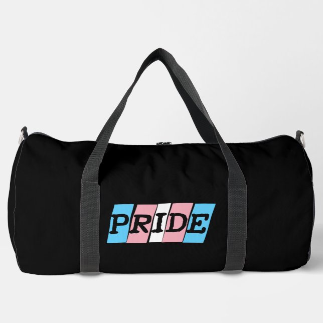 Transgender Pride text Duffle Bag (Front)