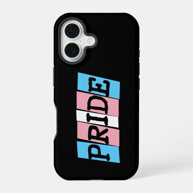 Transgender Pride text iPhone 16 Case (Back)
