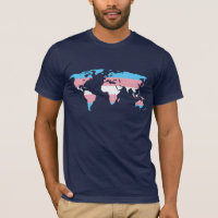 Transgender pride world map T-Shirt