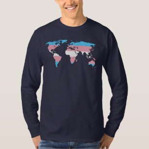 Transgender pride world map T-Shirt