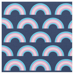 Transgender Rainbow Blue Pink White Fabric