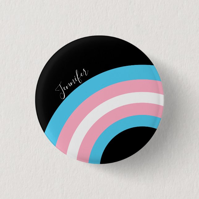 Transgender Rainbow Pride Custom 3 Cm Round Badge (Front)