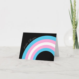 Transgender Rainbow Pride Custom Note Card